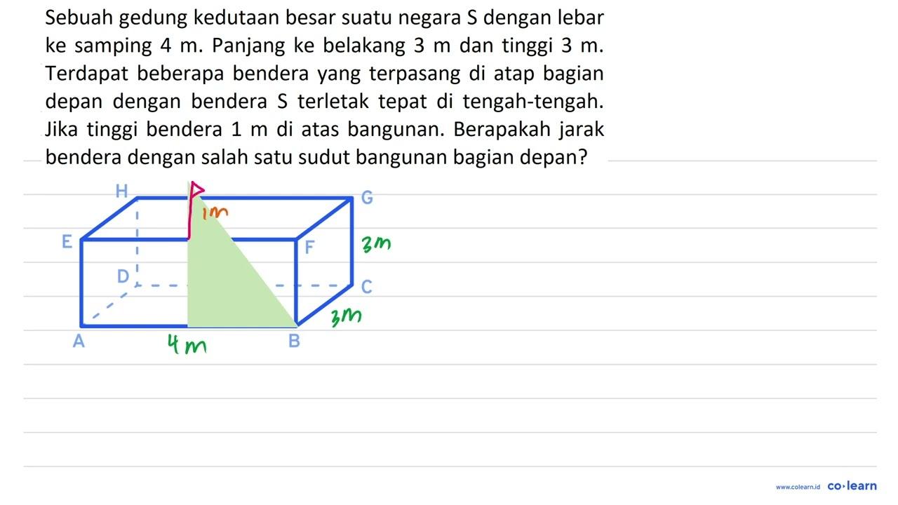 Sebuah gedung kedutaan besar suatu negara S dengan lebar ke