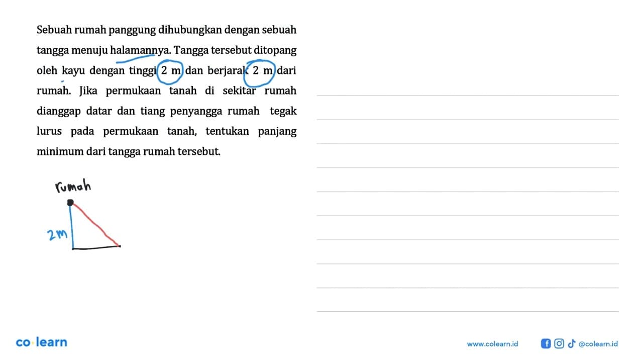 Sebuah rumah panggung dihubungkan dengan sebuah tangga