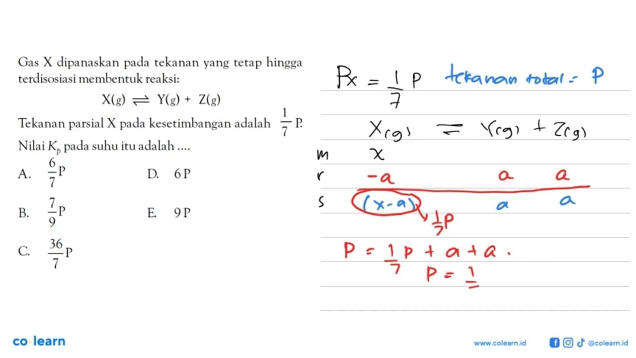 Gas X dipanaskan tpada ekanan yang tetap hingga