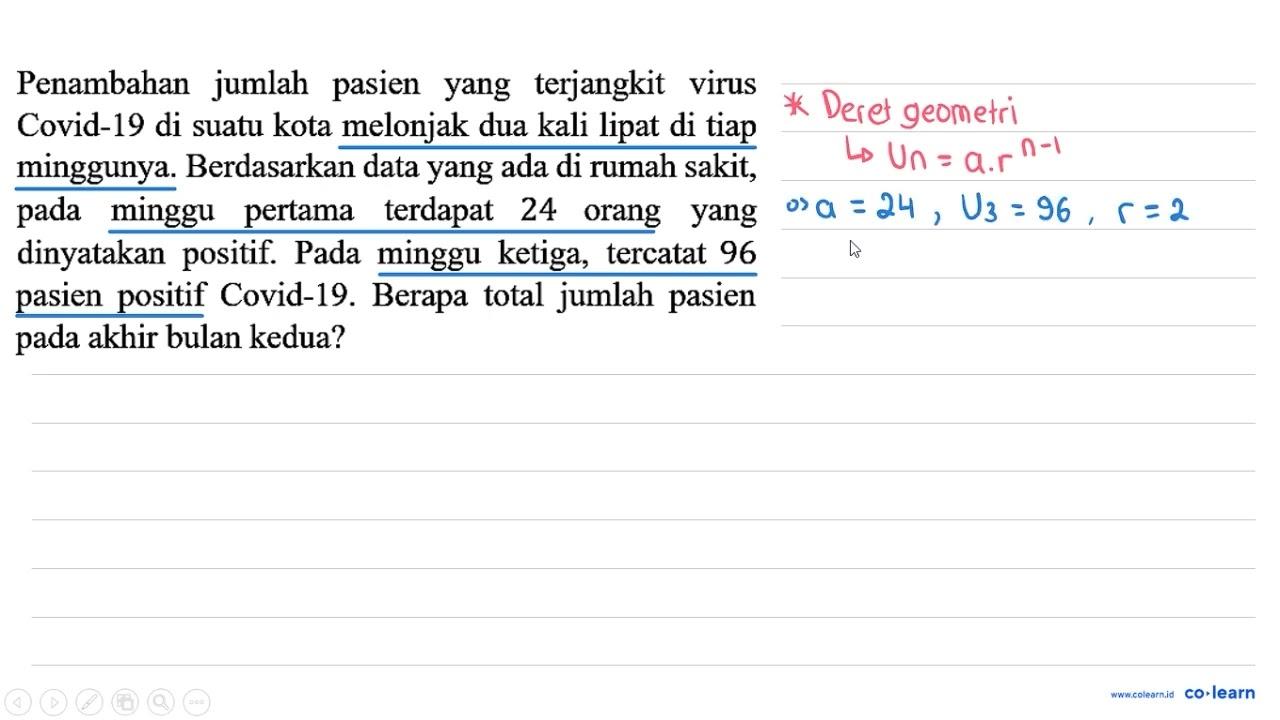 Penambahan jumlah pasien yang terjangkit virus Covid-19 di