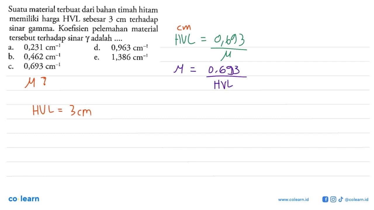 Suatu material terbuat dari bahan timah hitam memiliki