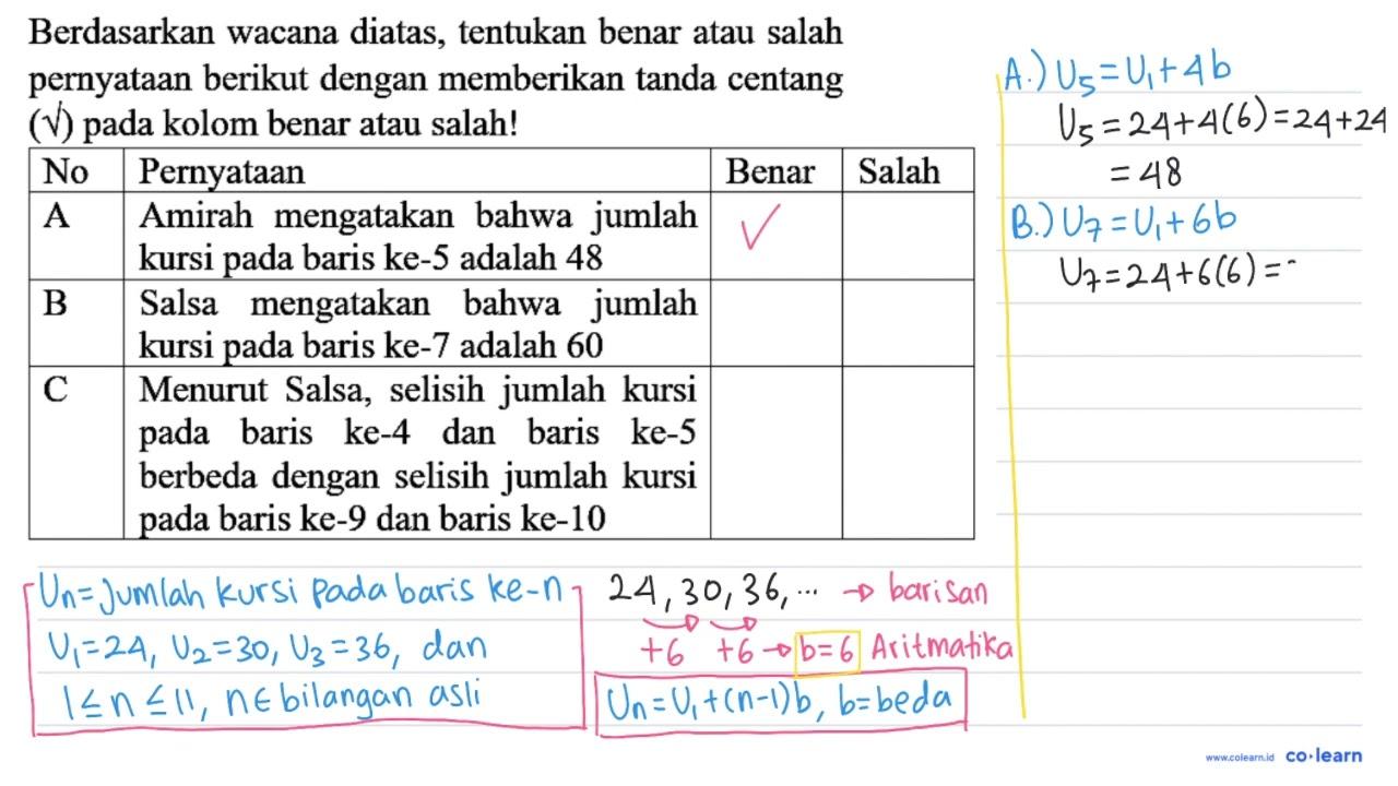 Hari ini Amirah dan Salsa akan menonton teman satu