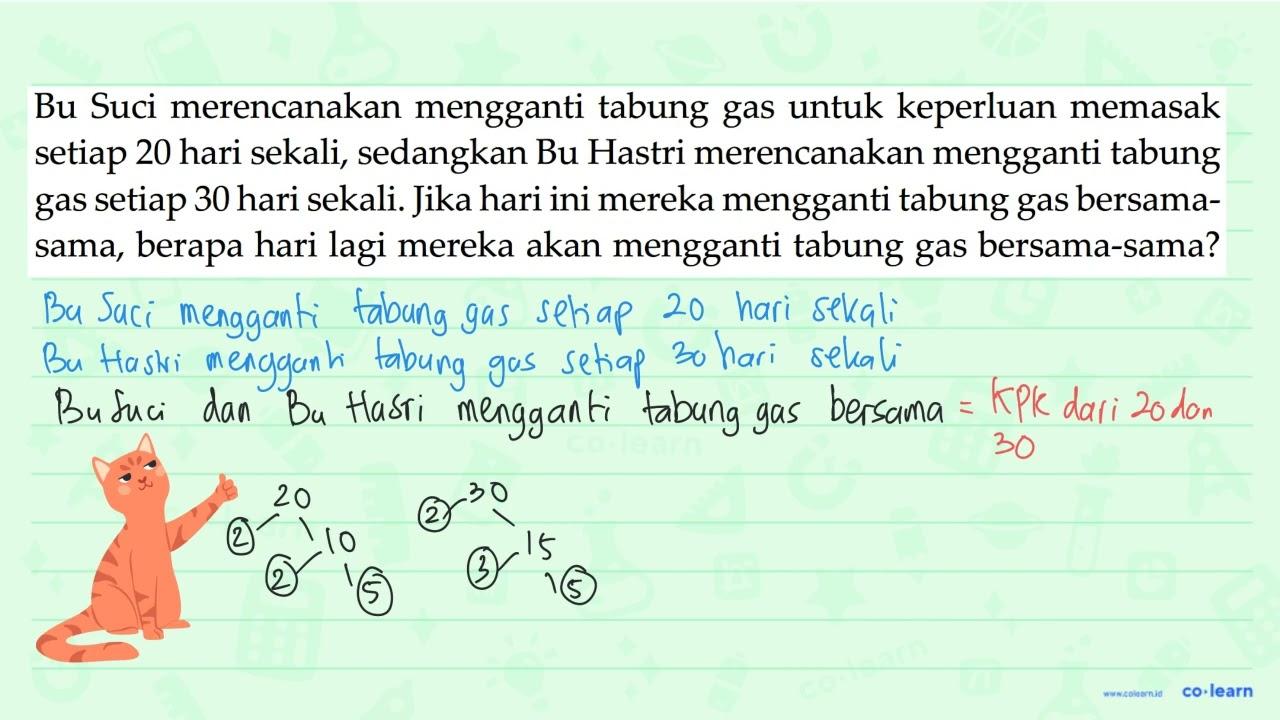 Bu Suci merencanakan mengganti tabung gas untuk keperluan