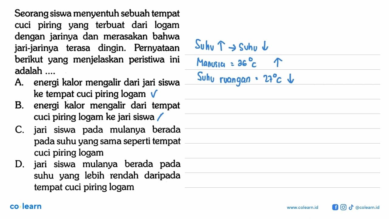 Seorang siswa menyentuh sebuah tempat cuci piring yang