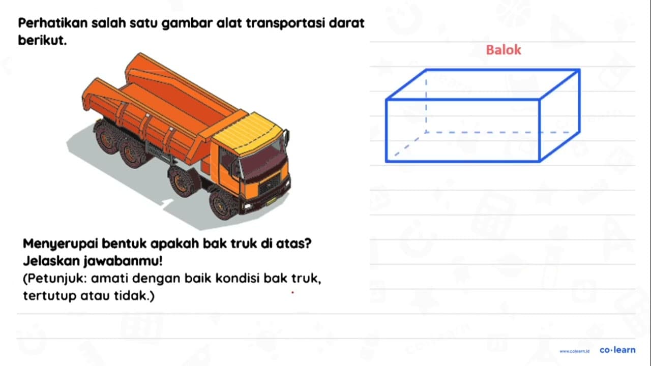 Perhatikan salah satu gambar alat transportasi darat