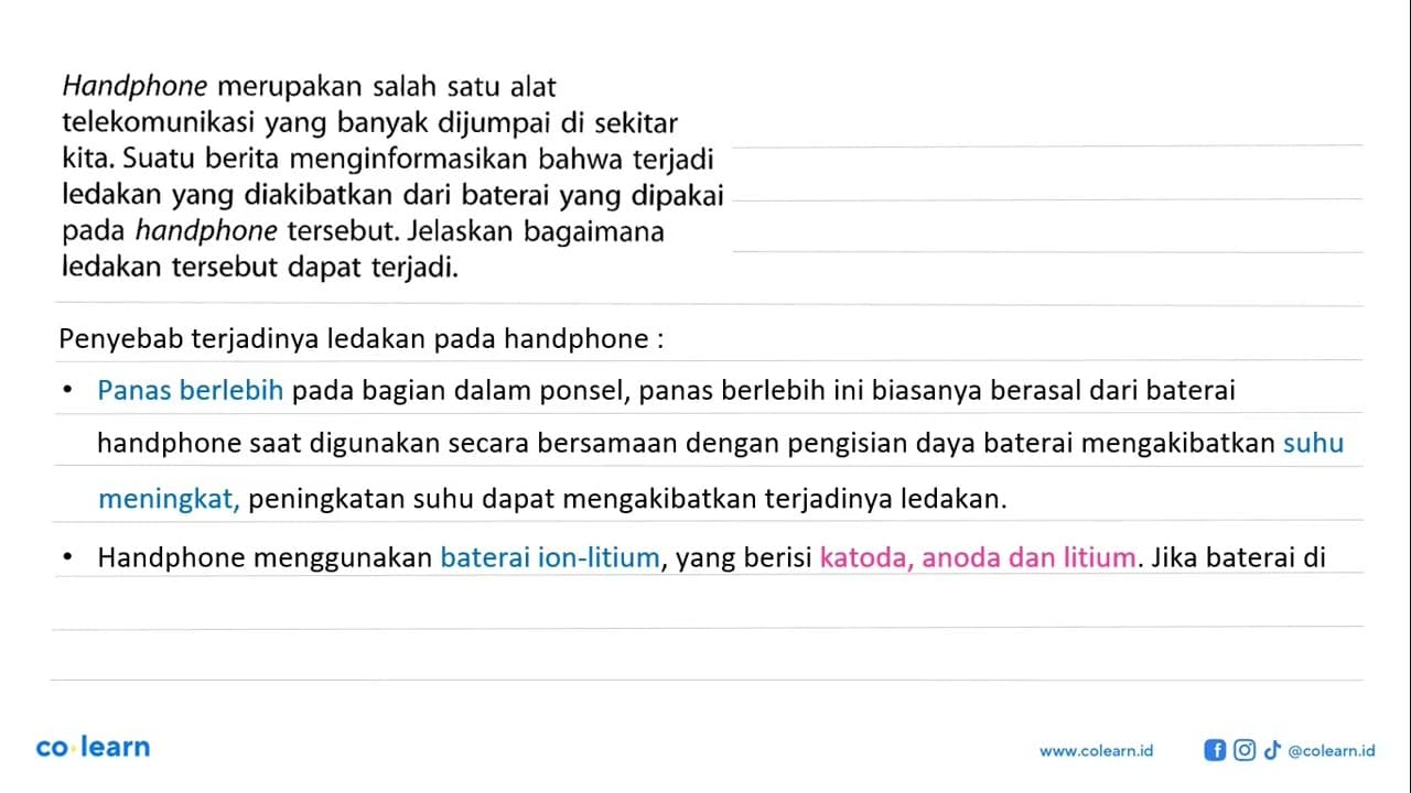 Handphone merupakan salah satu alat telekomunikasi yang