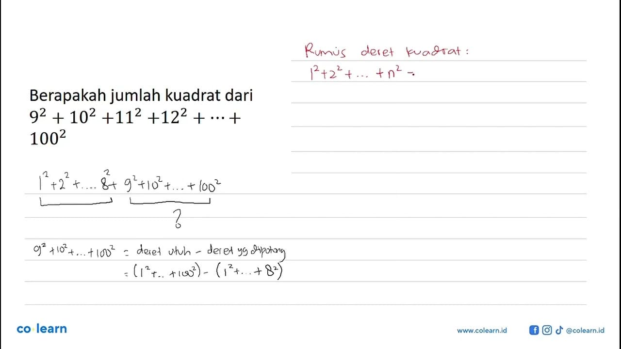 Berapakah jumlah kuadrat dari