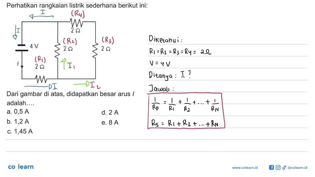 Perhatikan rangkaian listrik sederhana berikut ini: 2 Omega