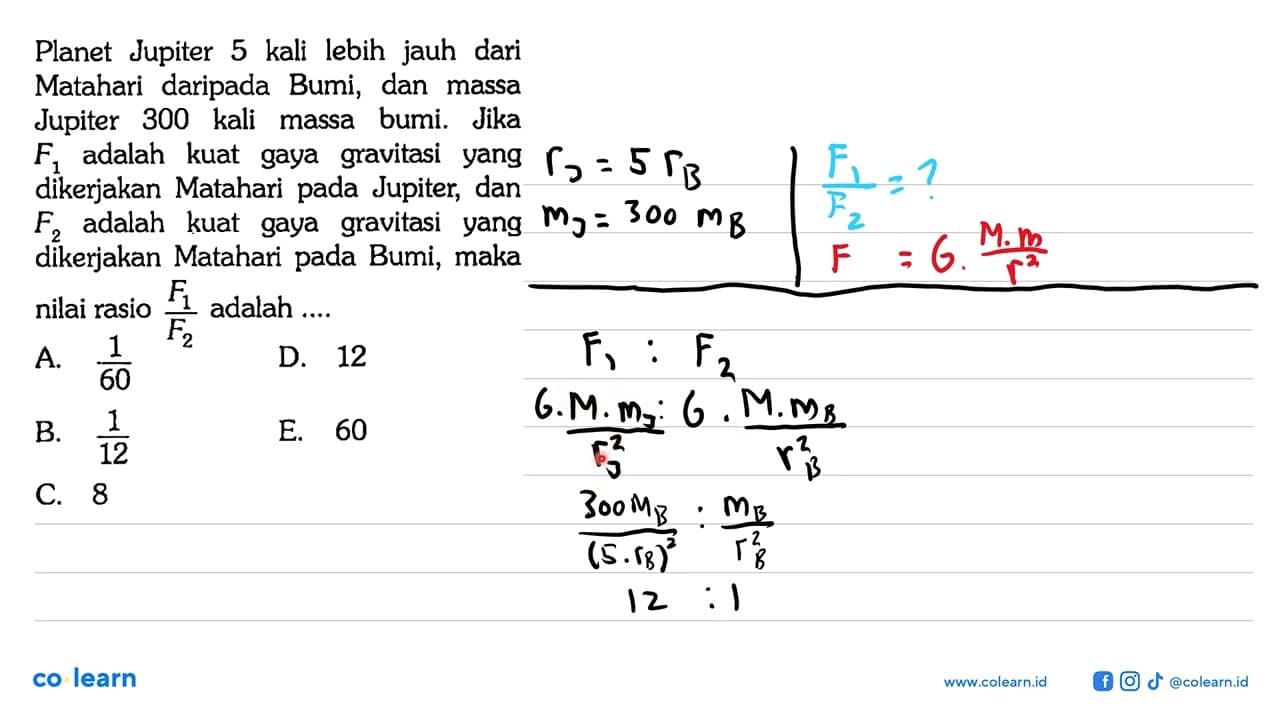 Planet Jupiter 5 kali lebih jauh dari Matahari daripada