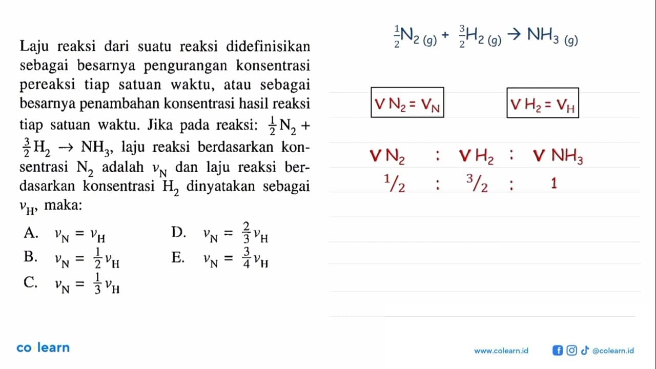 Laju reaksi dari suatu reaksi didefinisikan sebagai