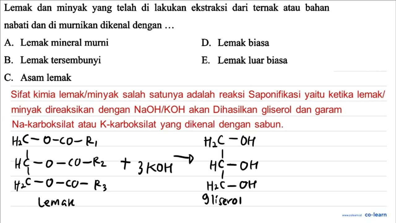 Lemak dan minyak yang telah di lakukan ekstraksi dari