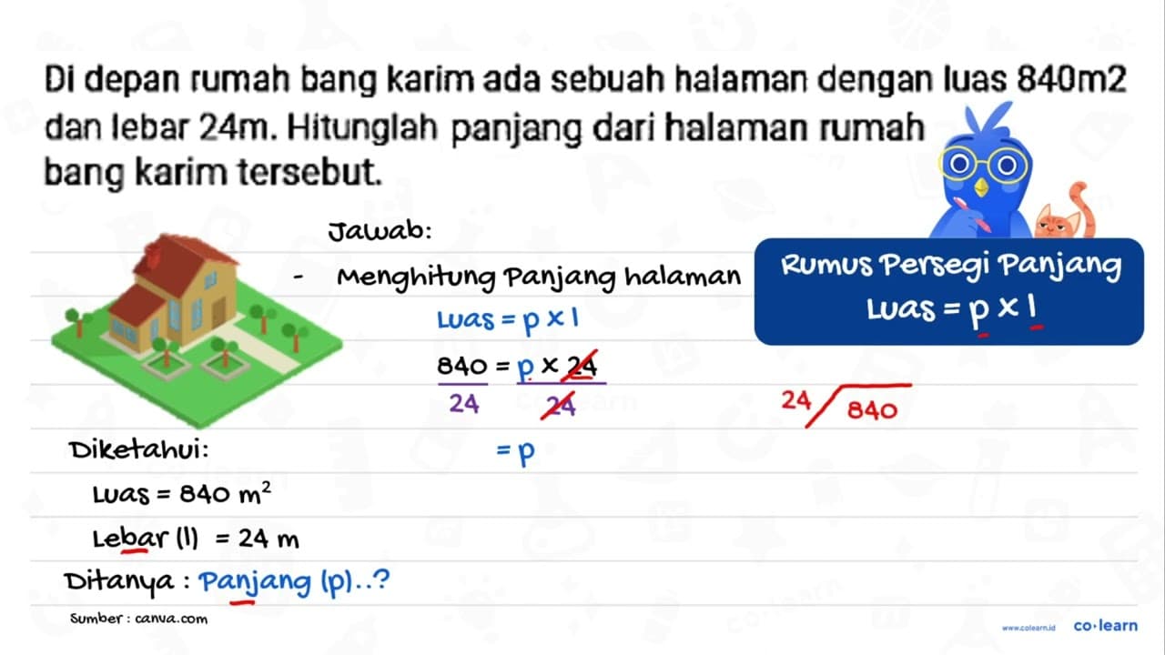 Di depan rumah bang karim ada sebuah halaman dengan luas