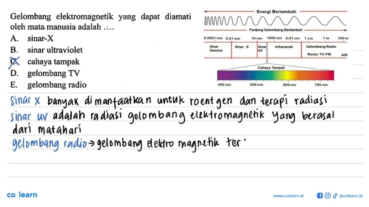 Gelombang elektromagnetik yang dapat diamati oleh mata