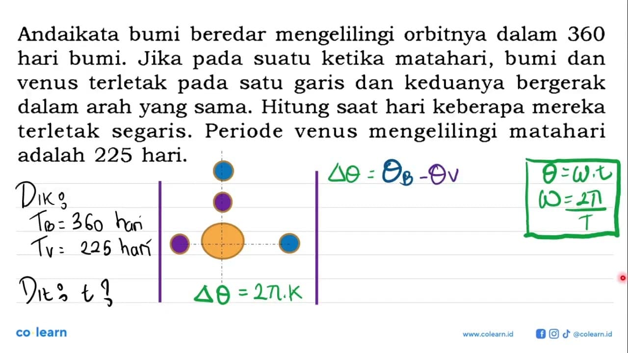 Andaikata bumi beredar mengelilingi orbitnya dalam 360 hari