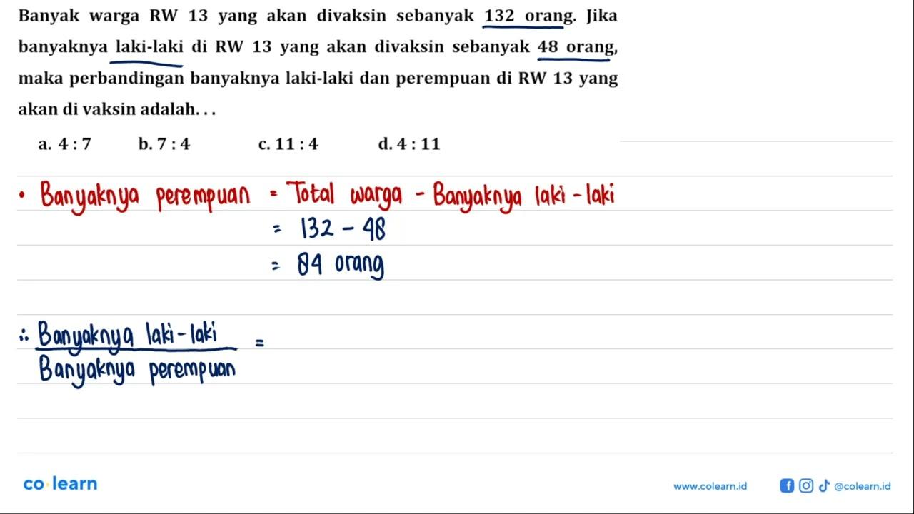 Banyak warga RW 13 yang akan divaksin sebanyak 132 orang.