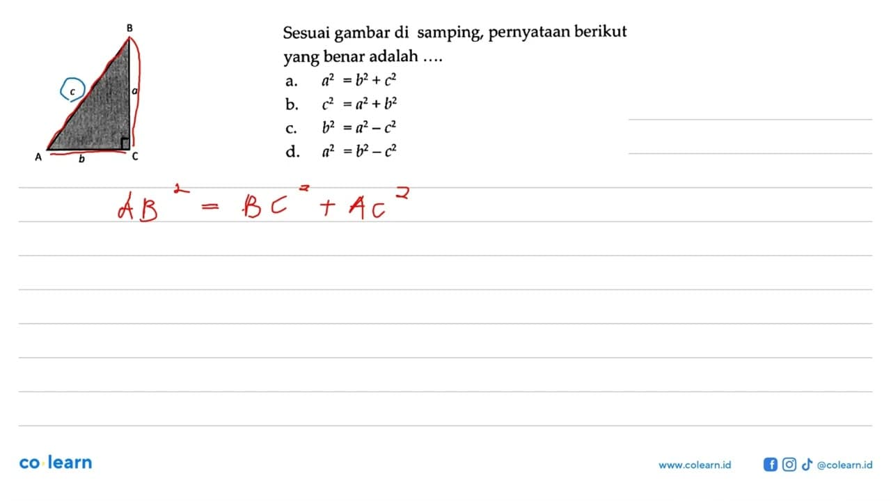 Sesuai gambar di samping, pernyataan berikut yang benar