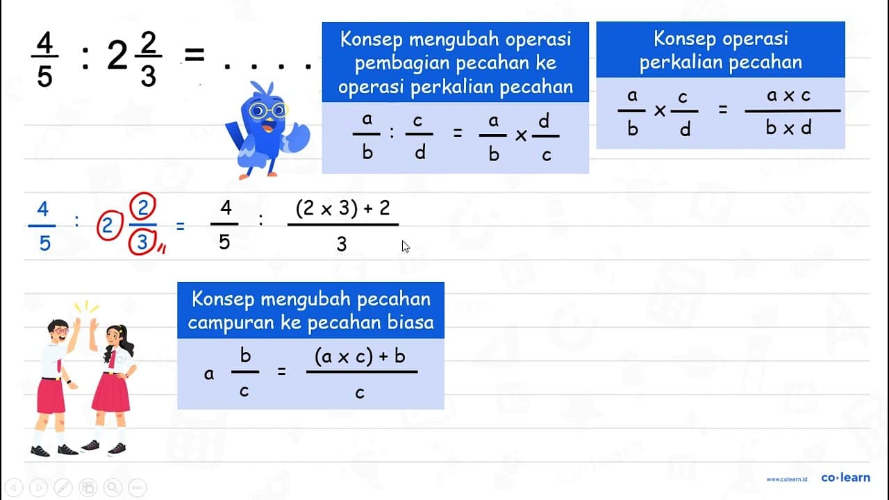 (4)/(5): 2 (2)/(3)=...