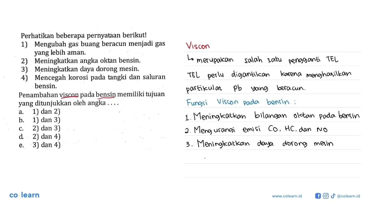 Perhatikan beberapa pernyataan berikut! 1) Mengubah gas