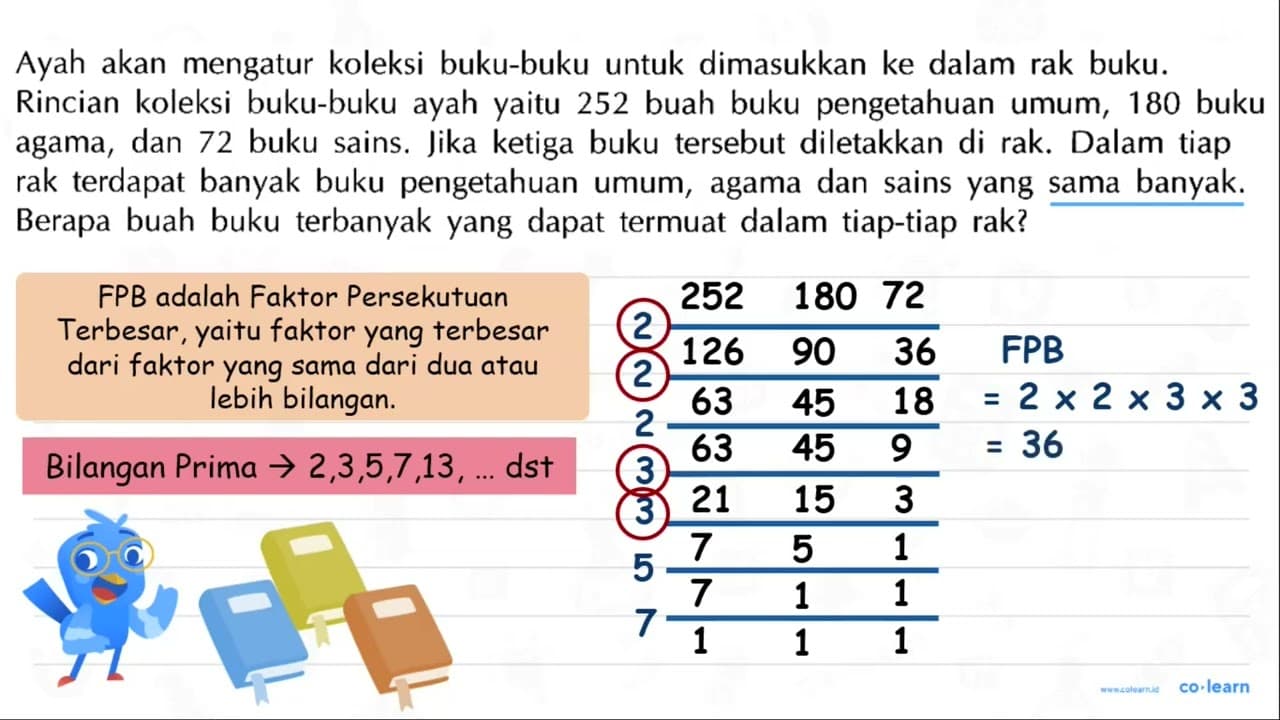 Ayah akan mengatur koleksi buku-buku untuk dimasukkan ke