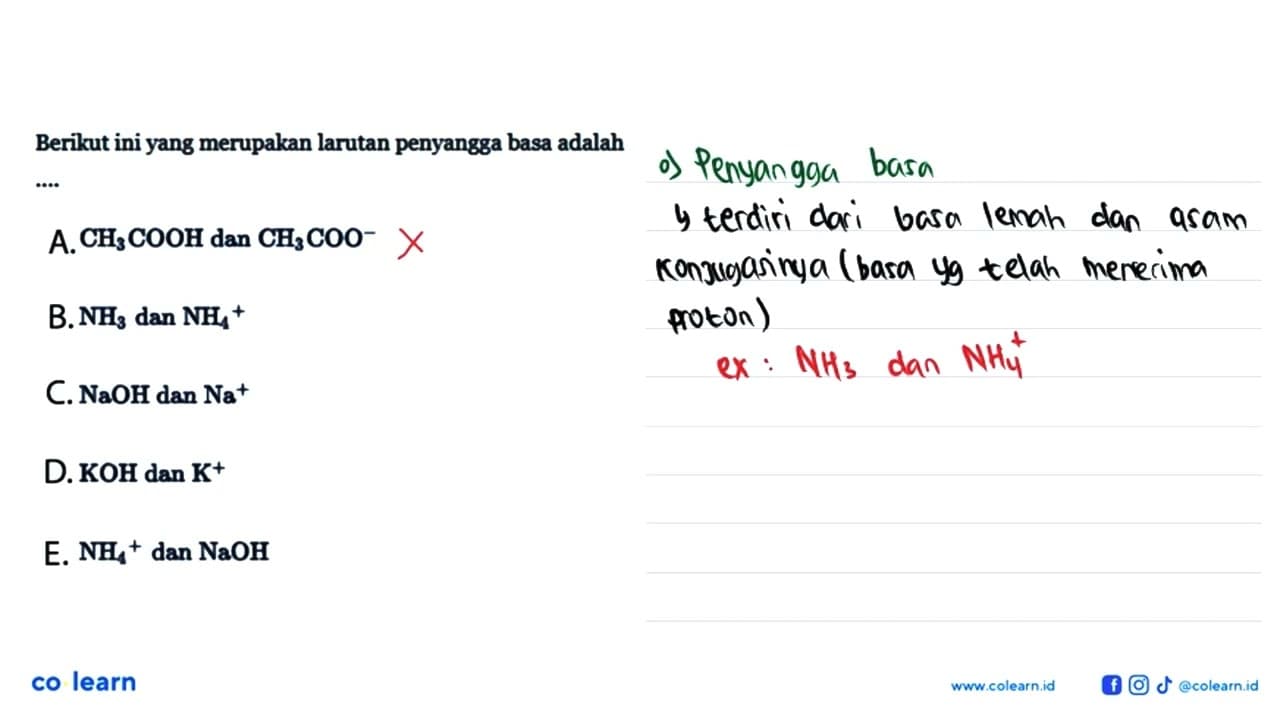 Berikut ini yang merupakan larutan penyangga basa