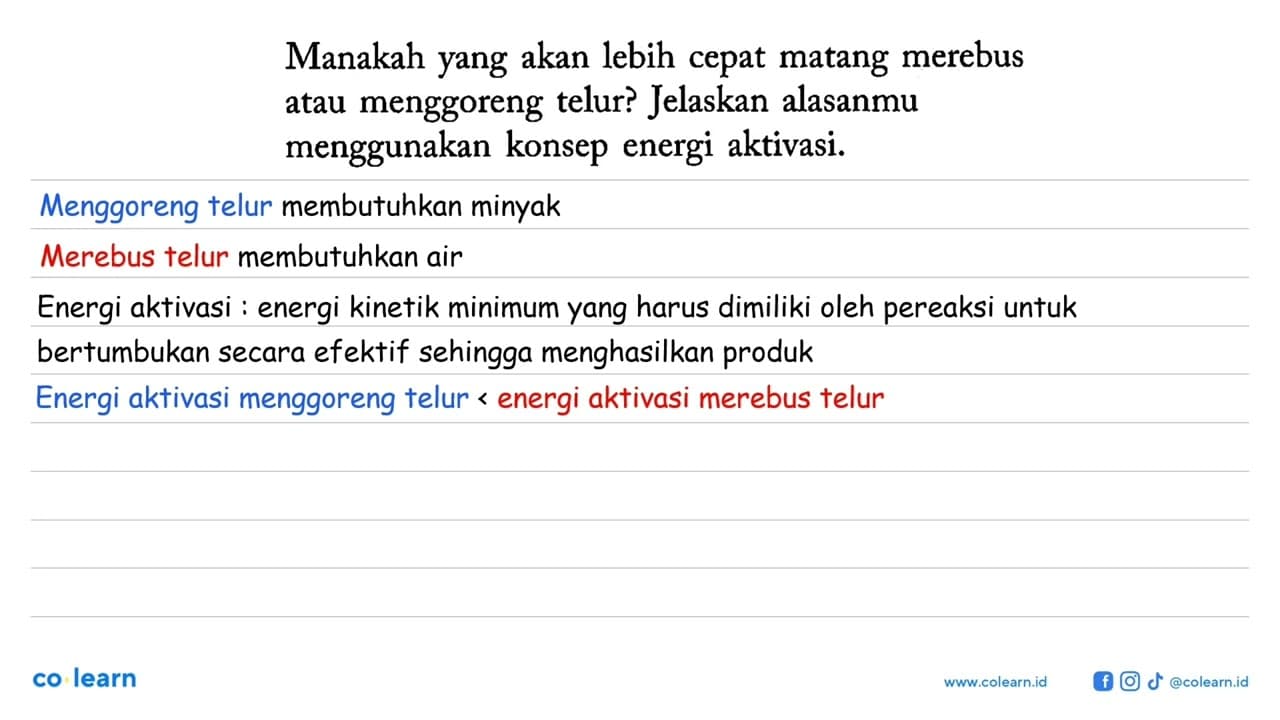 Manakah yang akan lebih cepat matang merebus atau