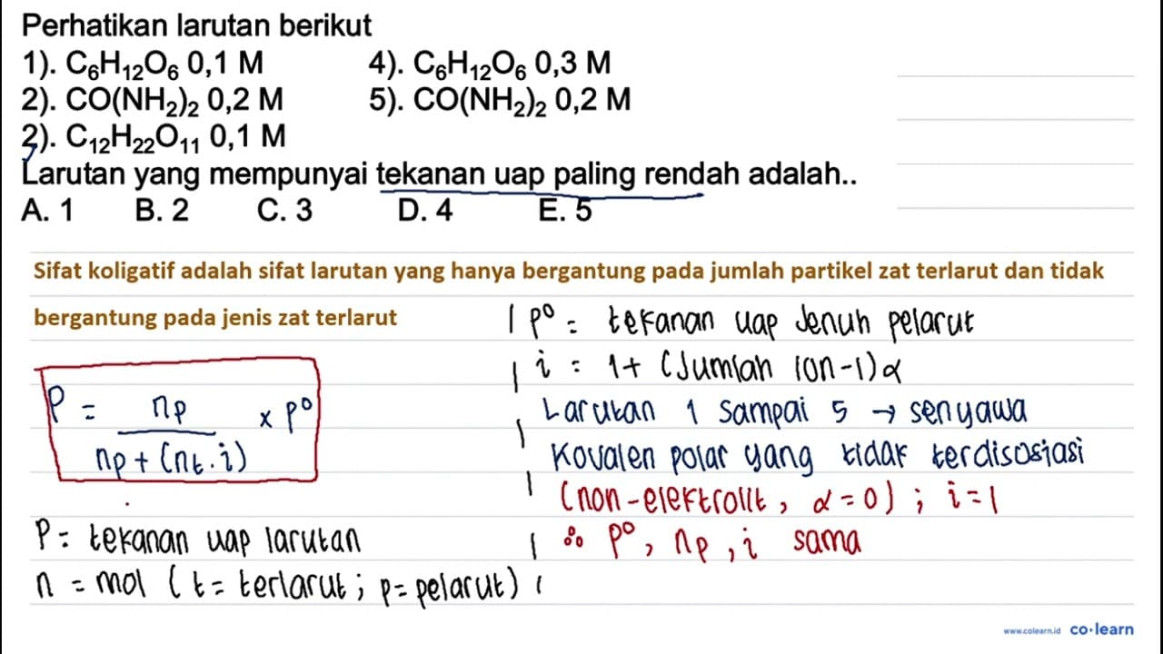 Perhatikan larutan berikut 1) C6 H5 O4 O, 1 M 4) C6 H5 O4