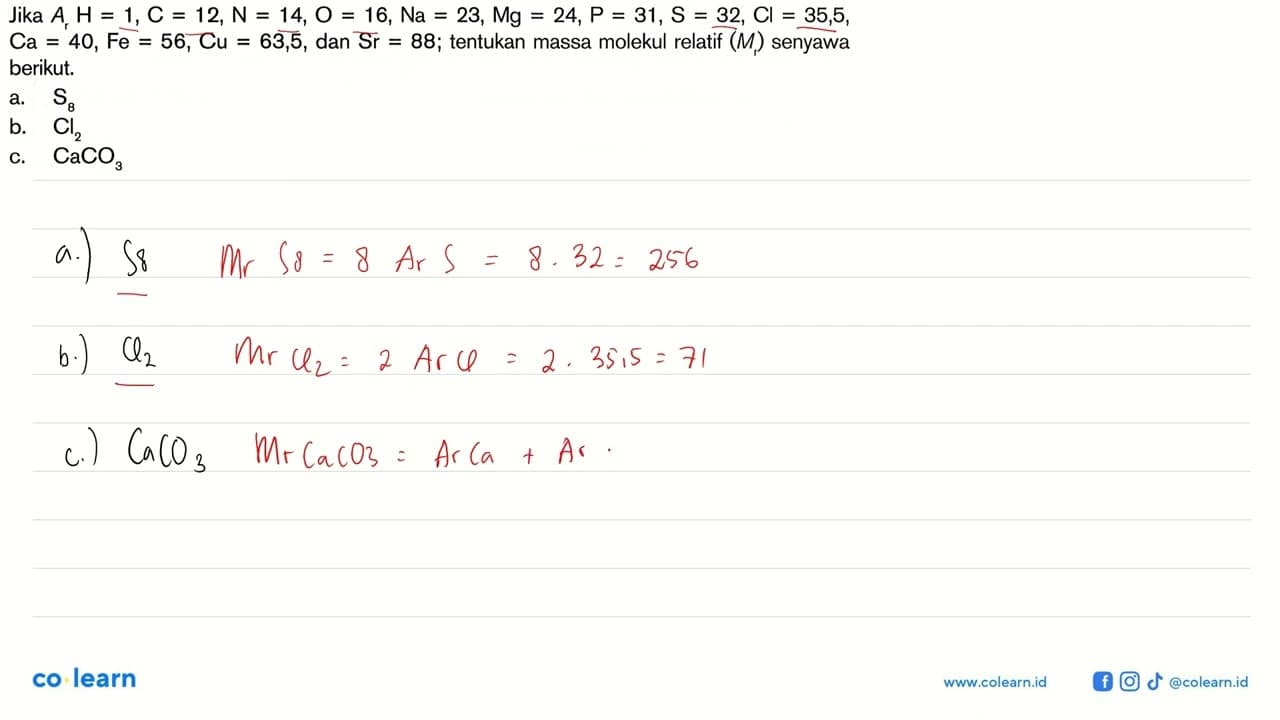 Jika ArH=1, C=12, N=14, O=16, Na=23, Mg=24, P=31, S=32,