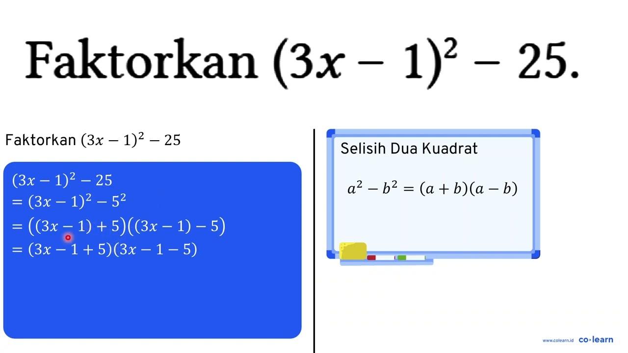 Faktorkan (3 x-1)^(2)-25