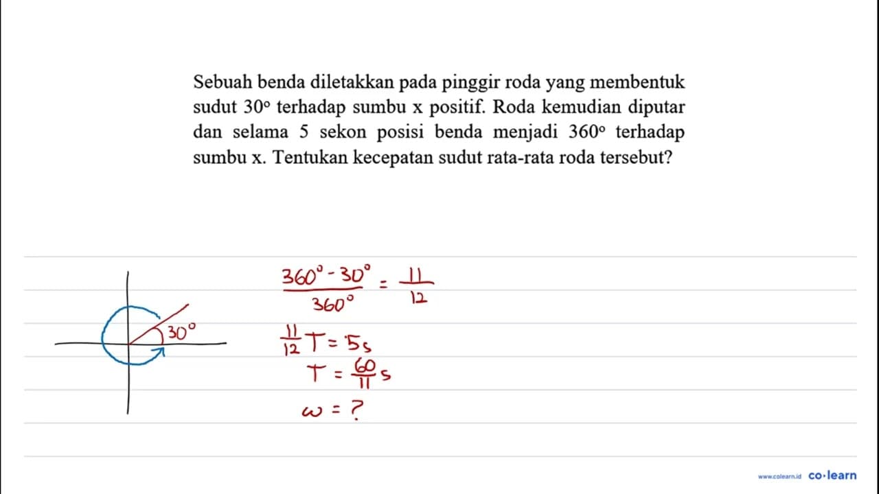 Sebuah benda diletakkan pada pinggir roda yang membentuk