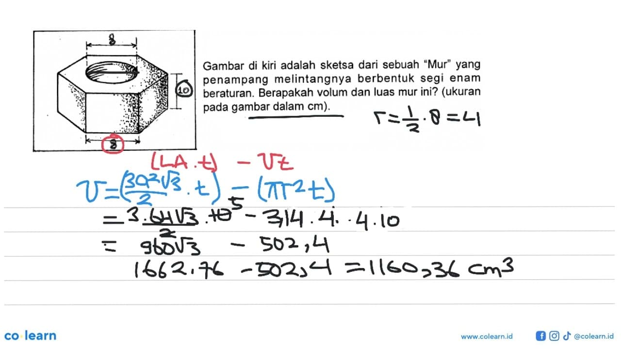 Gambar di kiri adalah sketsa dari sebuah "Mur" yang