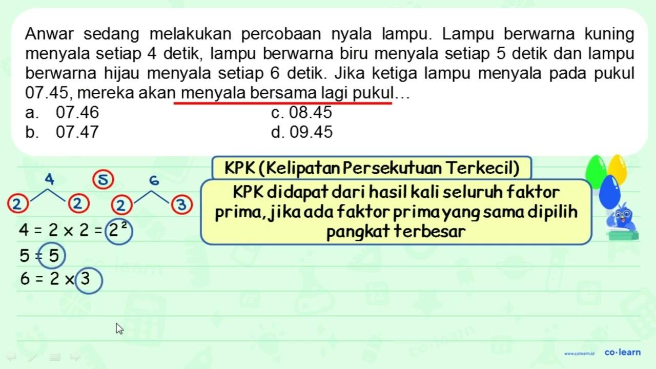 Anwar sedang melakukan percobaan nyala lampu. Lampu