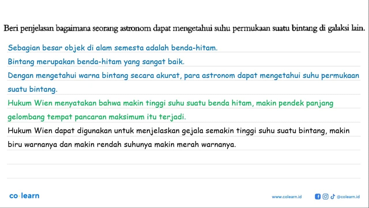 Beri penjelasan bagaimana seorang astronom dapat mengetahui