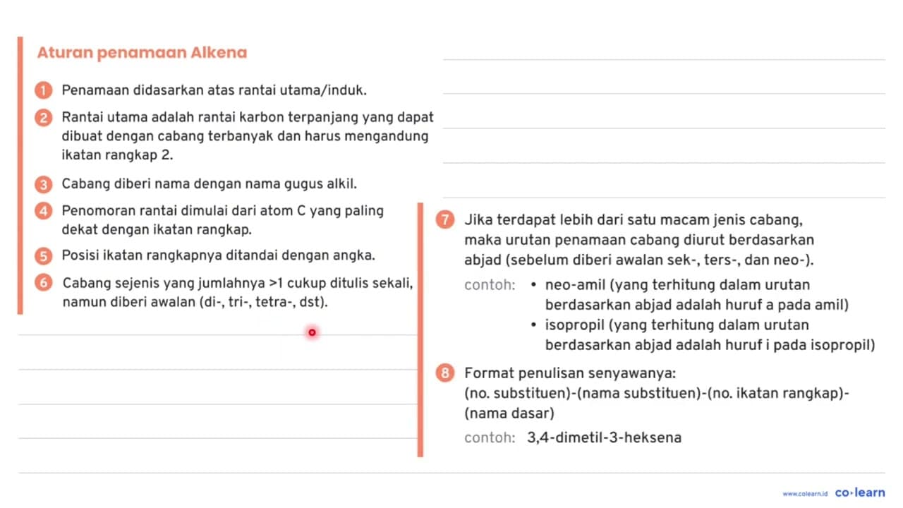 Nama dari molekul di bawah ini adalah... Br C2H5 C = C CH3