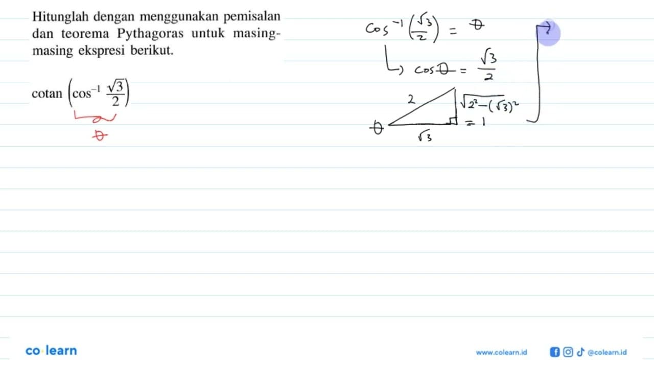 Hitunglah dengan menggunakan pemisalan dan teorema