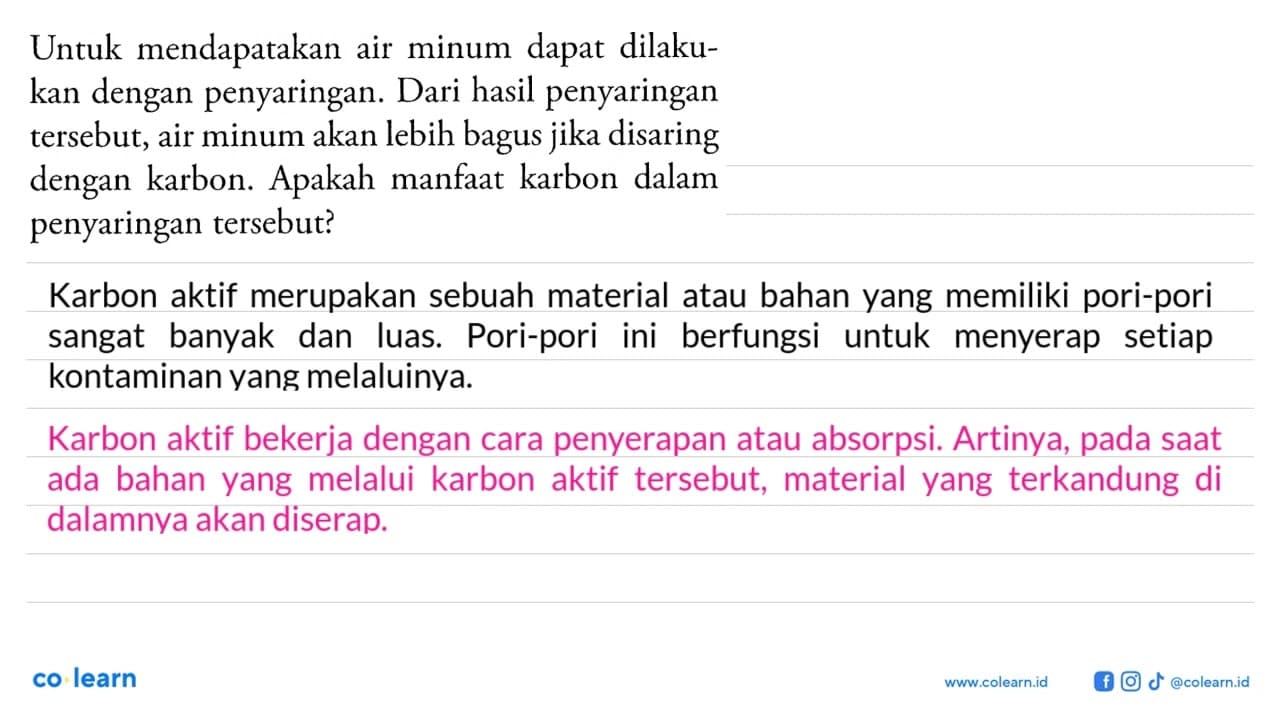 Untuk mendapatakan air minum dapat dilakukan dengan