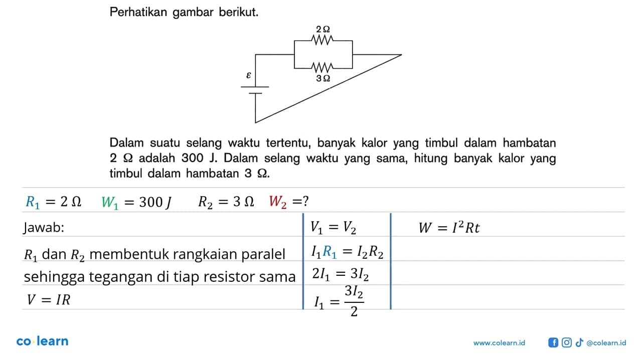 Perhatikan gambar berikut. 2 ohm 3 ohm epsilon Dalam suatu