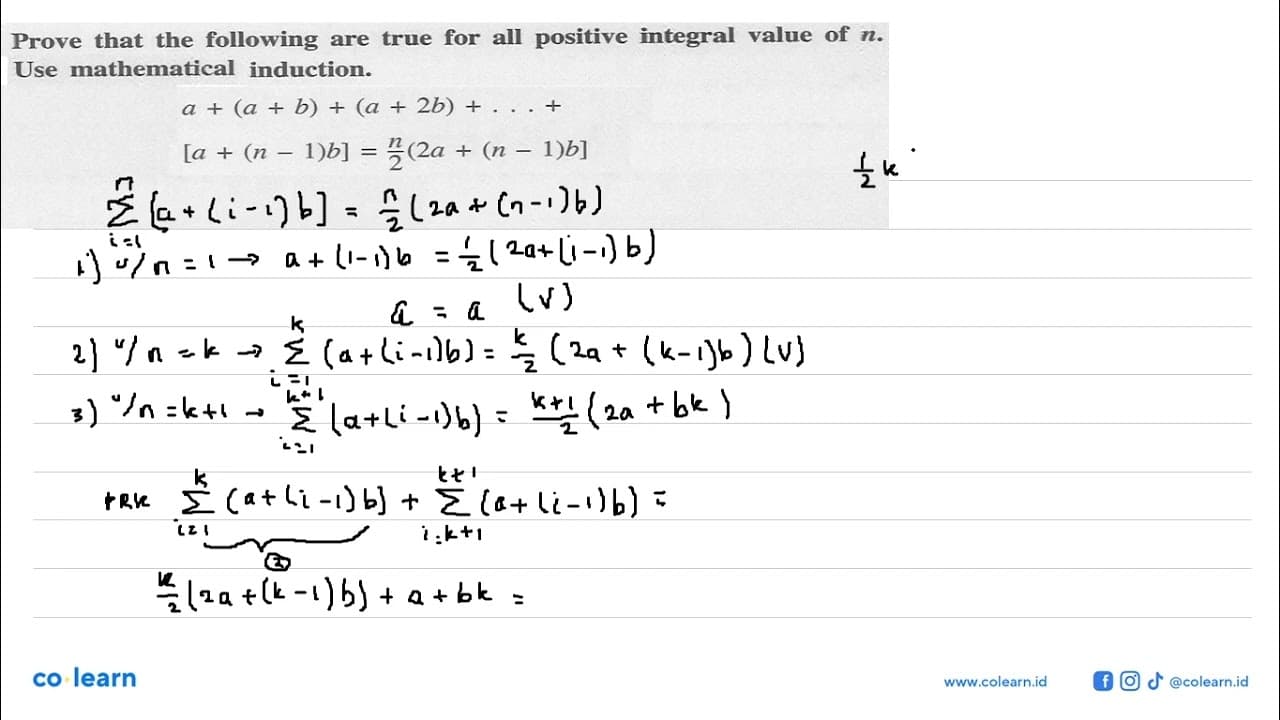 Prove that the following are true for all positive integral