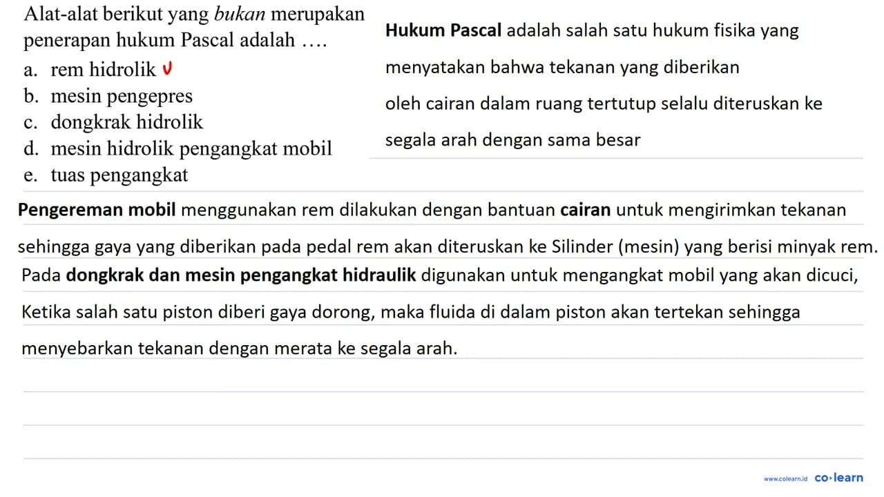 Alat-alat berikut yang bukan merupakan penerapan hukum