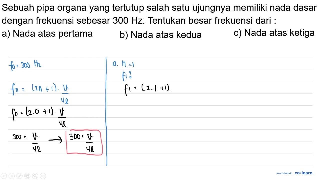 Sebuah pipa organa yang tertutup salah satu ujungnya