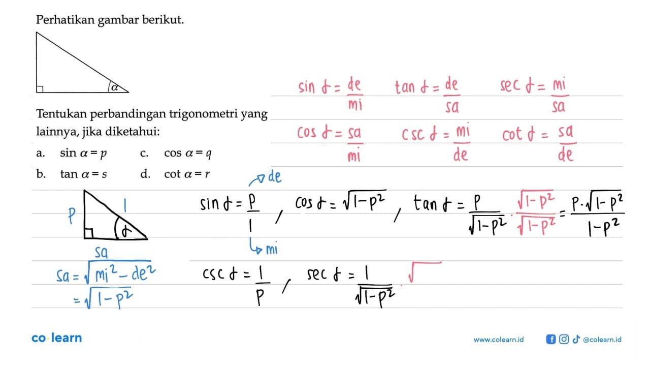 Perhatikan gambar berikut.aTentukan perbandingan