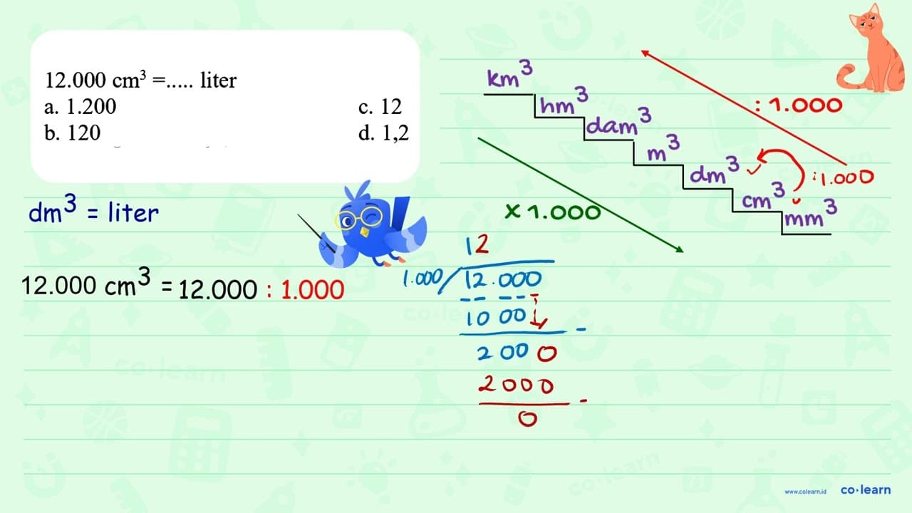 12.000 cm^(3)=... . . liter