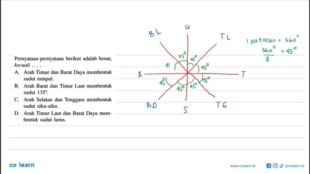 Pernyataan-pernyataan berikut adalah benar, kecuali ...