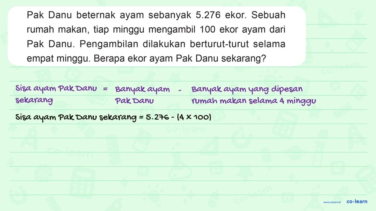 Pak Danu beternak ayam sebanyak 5.276 ekor. Sebuah rumah