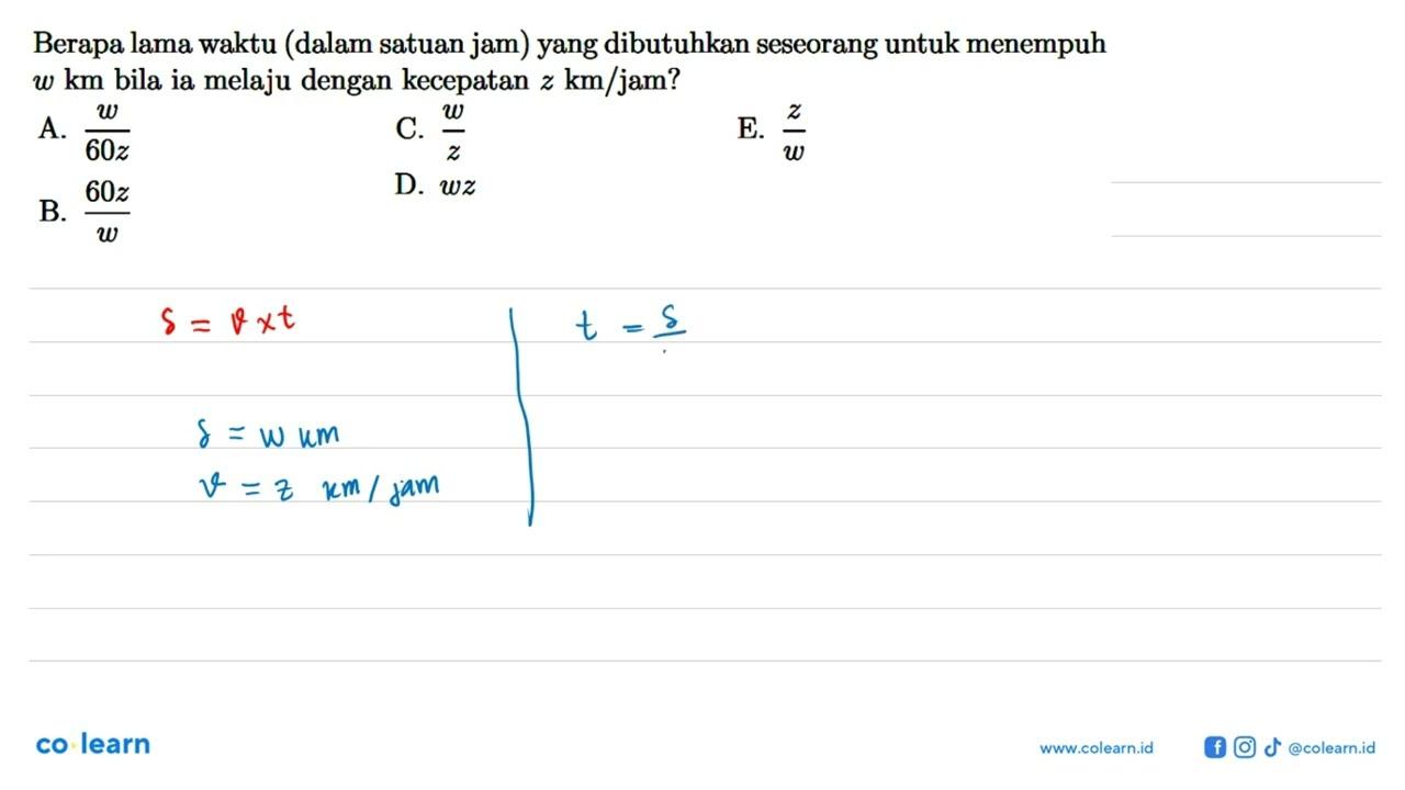 Berapa lama waktu (dalam satuan jam) yang dibutuhkan