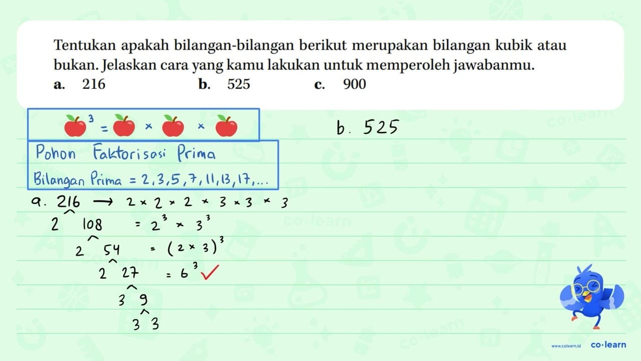 Tentukan apakah bilangan-bilangan berikut merupakan