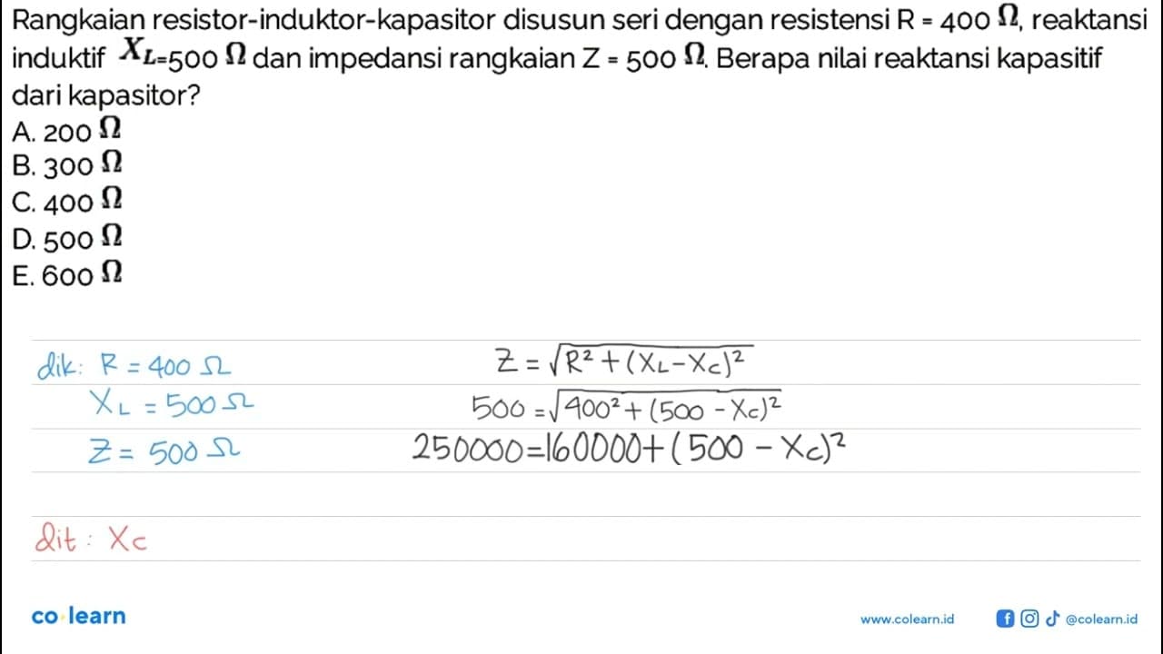 Rangkaian resistor-induktor-kapasitor disusun seri dengan