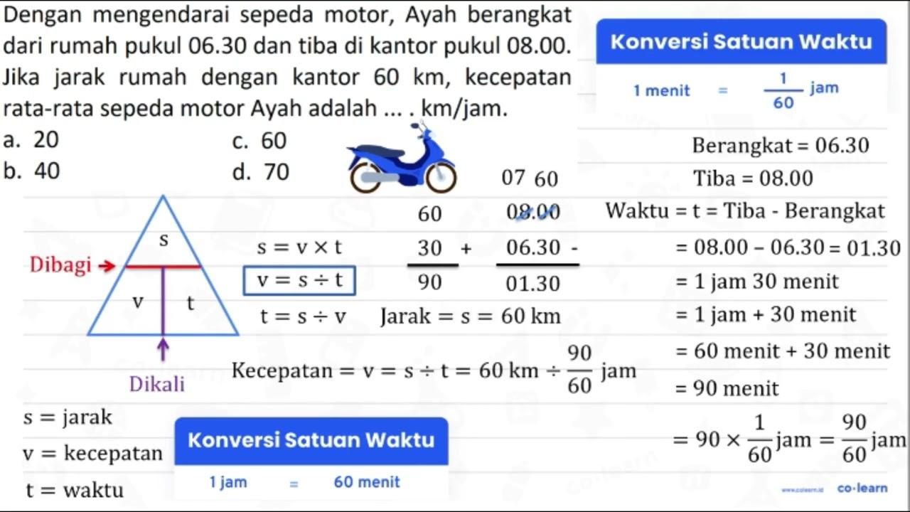 Dengan mengendarai sepeda motor, Ayah berangkat dari rumah