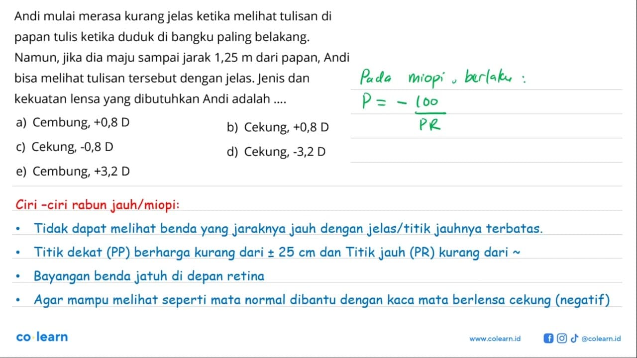 Andi mulai merasa kurang jelas ketika melihat tulisan di