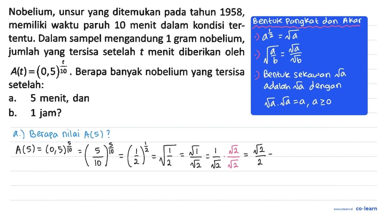 Nobelium, unsur yang ditemukan pada tahun 1958, memiliki