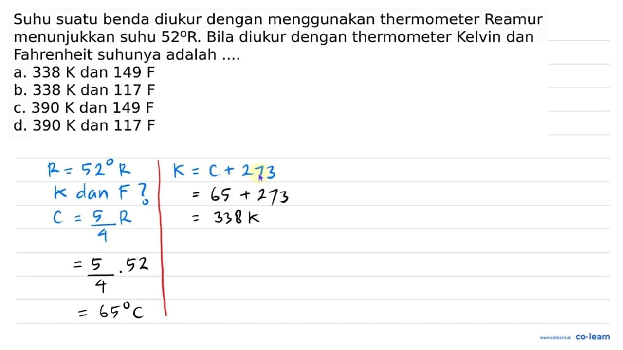 Suhu suatu benda diukur dengan menggunakan thermometer